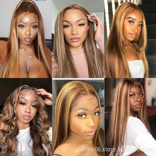 Lace Frontal Wig Vendors Wholesale Straight Transparent HD Lace Front Wigs For Black Women 100 Virgin Brazilian Human Hair Wigs